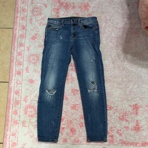 Judy Blue Dark Blue Distressed Skinny Jeans